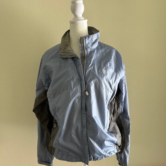 The North Face Women Windbreaker Jacket Blue Gray Stow Pockets Lightweight SZM - Picture 1 of 9